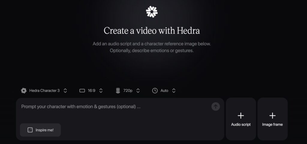 outil de création de vidéos IA Hedra