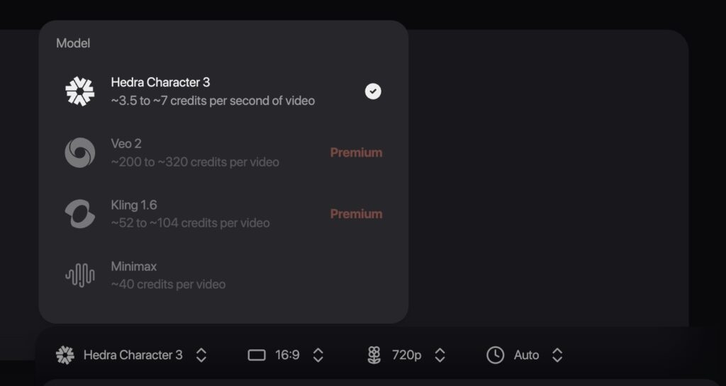 outil de création de vidéos IA Hedra