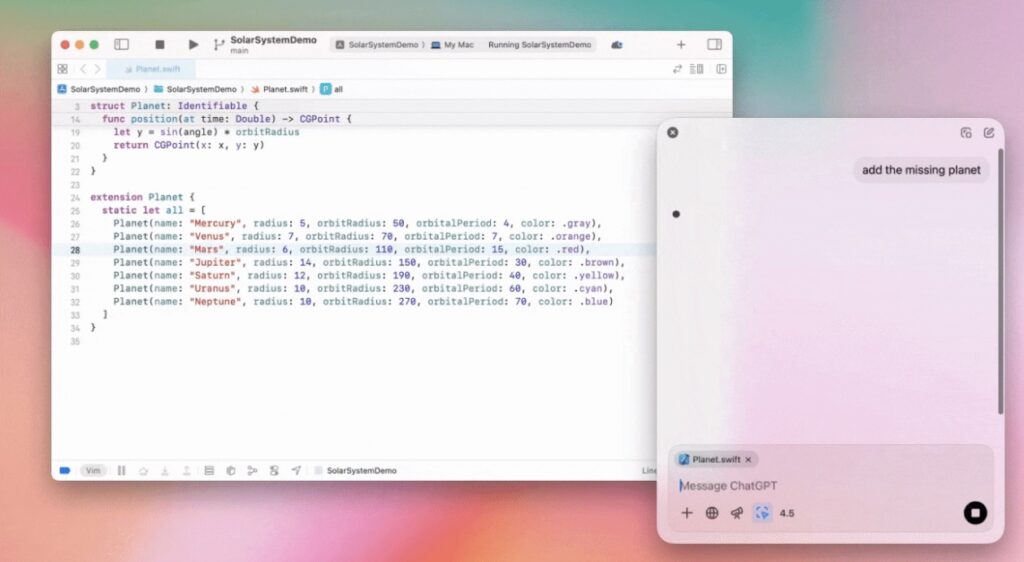 Test fonctionnalité Work with Apps macOS ChatGPT