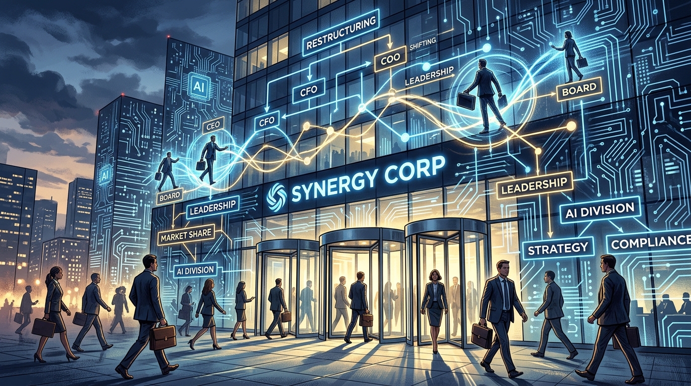 Illustration du remaniement de la direction d'OpenAI